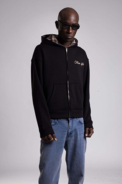Catch Ekose Astarlı Kapüşonlu Sweatshirt