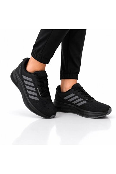 Black Flex Unisex Sneaker Black Gray Shoes 36-40