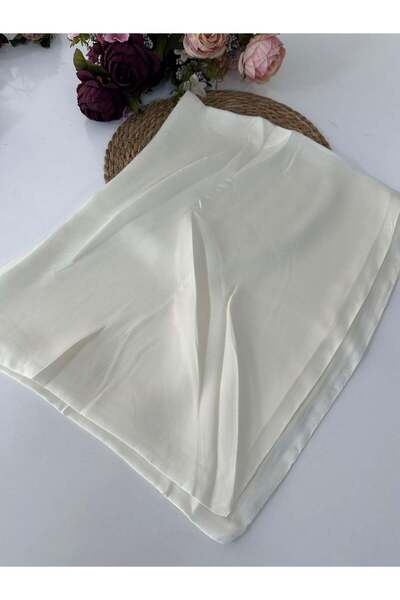 HAREM SCARF فستان سهرة من قماش الكوموساتين مع شال كريمي JSH0316