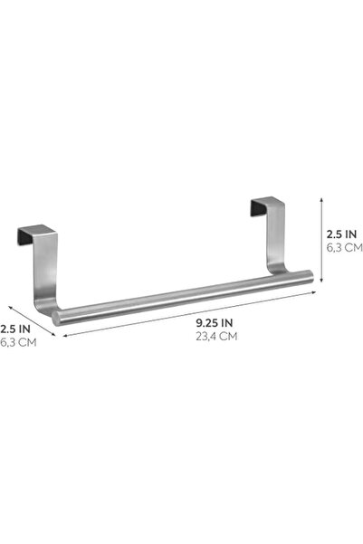 Generic Over Cabinet Door Kitchen Towel Bar Rack, Stainless Steel | No Drilli...