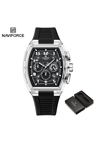Naviforce Siyah Silikon Kayışlı Analog Kol Saati