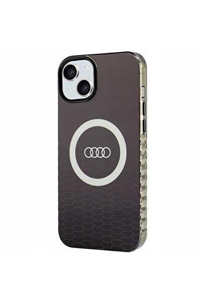 Audi Husă IML Big Logo MagSafe pentru iPhone 15 Plus 6.7 " neagră, rigidă