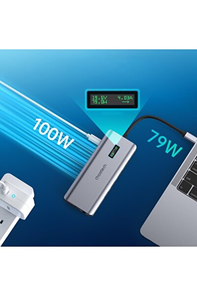 NO BRAND Adaptor HUB multifuncțional cu afișaj USB-C USB-A VGA AUX SD TF 12 în 1