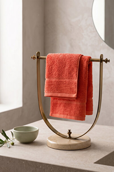 TEOHOMELİNENS Ephesus Kitchen Towels, Hand & Face Towel Set, Set of 2, 60% Ba...