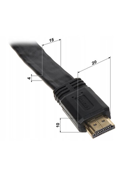 NO BRAND Cablu HDMI 10m Cablu HDMI 10 m plat flexibil