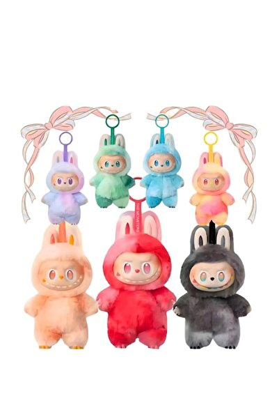 OEM Set 2 jucarii de plus, Labubu, cutie blindbox, monstru dragut cu colti, 1...