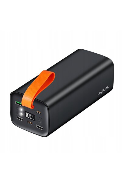 LogiLink POWERBANK 50000 mAh 100W Încărcare rapidă USB-C Lanternă LED Negru