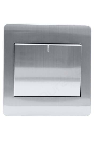 Duravel 1 Gang 2 Way Modern Light Switch Wall Panel, Single Button Design, Br...