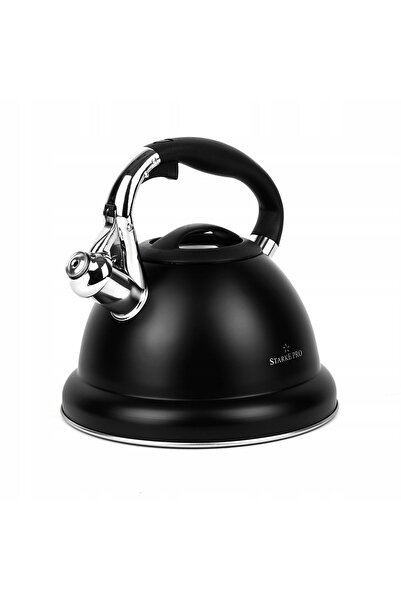 Starke Pro Aragaz cu gaz cu inducție și fluier, din oțel negru, Asteria II 3L