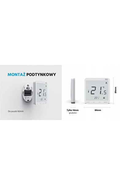 NO BRAND Regulator de cameră Tech wireless negru 230V R-8PZ PLUS