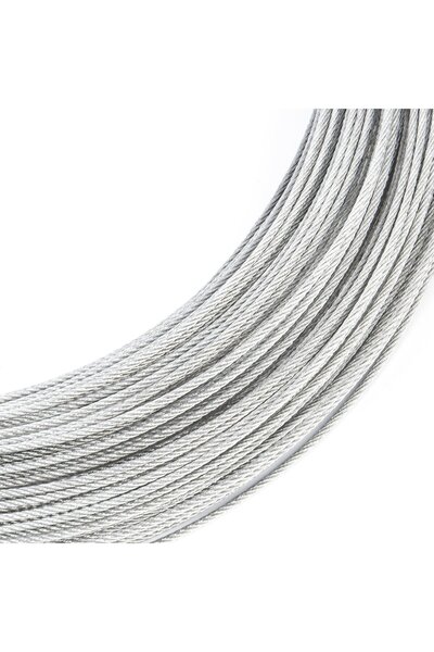 NO BRAND Sârmă de oțel 1,5mm 1x19, galvanizată, 200m, rigidă.