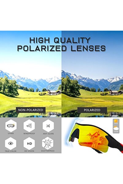 NO BRAND Ochelari sport polarizați UV400 pentru ciclism, alergare, pescuit