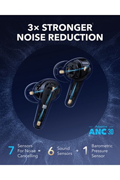 Soundcore Liberty 4 Pro Căști Bluetooth cu Anulare a Zgomotului, Negru Lucios