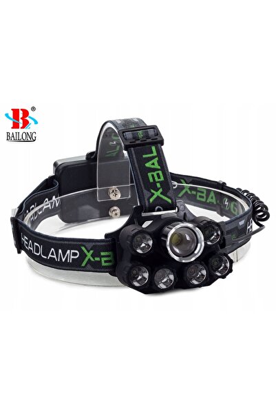 NO BRAND Lanterna frontală Bailong Cree XM-L T6 7 x LED UV