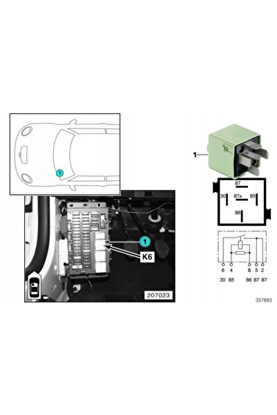 NO BRAND Releu multifuncțional BMW OE 61368373700