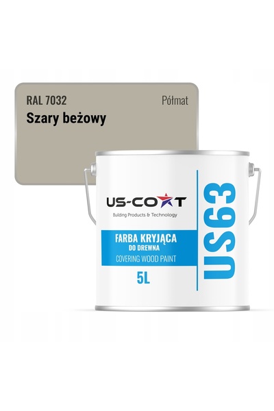 NO BRAND Vopsea pentru renovarea ușilor din lemn, gri bej RAL7032, semi-mat, 5L