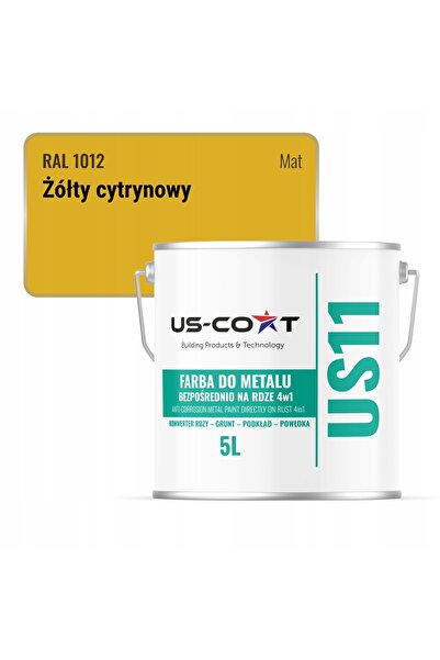 NO BRAND Vopsea pentru rugină anticorozivă protectoare 5L Galben Citron RAL 1...
