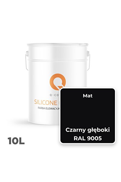 NO BRAND VOPSEA SILICONICĂ PENTRU FAȚADE, 10 L, NEGRU INTENS RAL 9005 UV