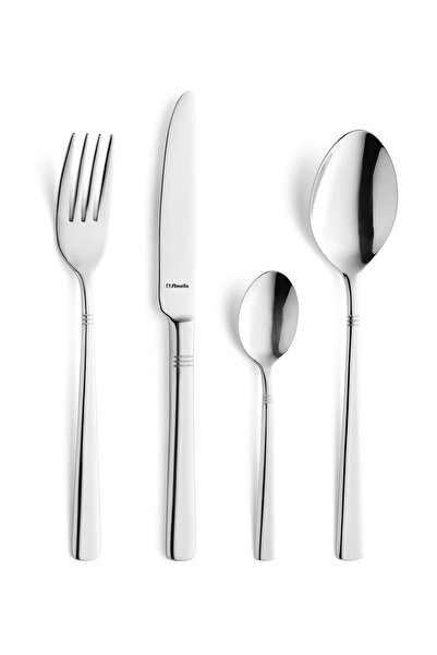NO BRAND AMEFA 72 TACÂMURI MODERNE SET PALMON CU FURCĂ, LINGURĂ SWEETHEART, L...