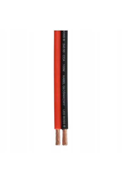 NO BRAND Cablu LED 2x0.50 2 fire 100m Rolă 2X050 Cablu împletit CCA LEDBOSS