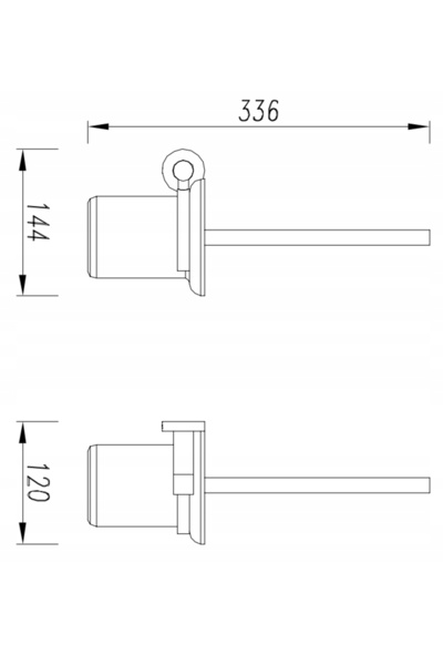 Omnires Perie de toaletă Modern Project, nichel MP60620NI