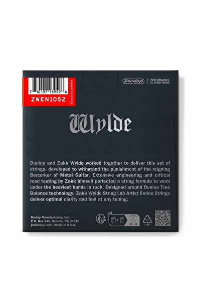 NO BRAND DUNLOP 10-52 ZAKK WYLDE CORZI DE CHITARĂ ELECTRICĂ