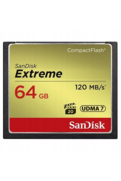 SanDisk Card CF 64GB Extreme, viteză de scriere 85MB/s, viteză de citire 120MB/s