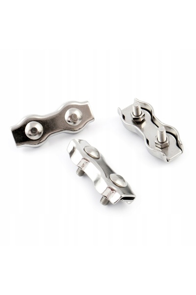 NO BRAND Clemă șa dublă 2mm din oțel inoxidabil INOX, rezistentă la acizi, 50...