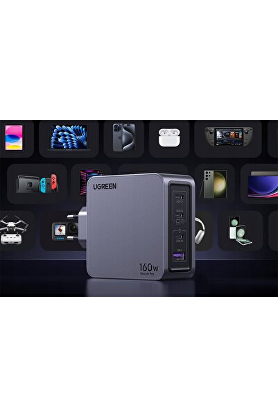 NO BRAND UGREEN Nexode Pro 160W Gri Adaptor de alimentare