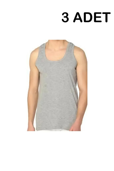 Seher Yıldızı Men's Gray Classic Tank Top 3-Pack