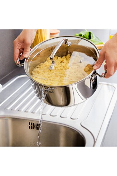 TEFAL Set oale Duetto+ cu capac și tigăi din oțel inoxidabil, compatibile cu ...