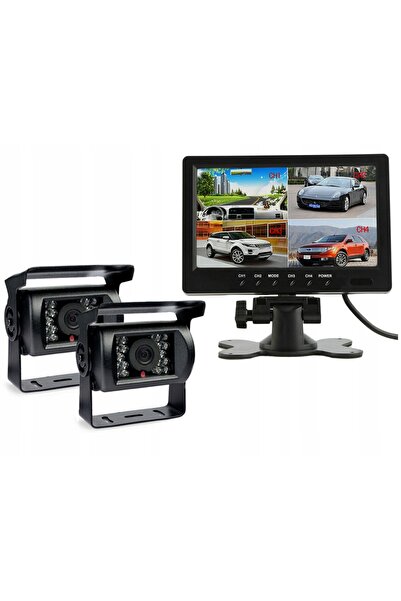 NO BRAND KIT DE PARTECURĂ 2x Cameră de marșarier + Monitor LCD de 9 inch cu e...