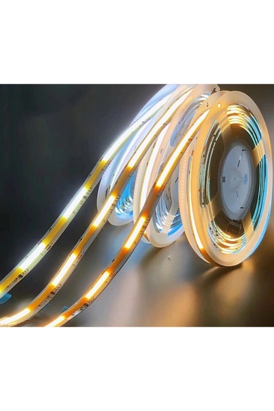 ecolight Bandă LED 12V COB Digitală cu Efect Curgător, RGB+4000K Neutru, 720 ...