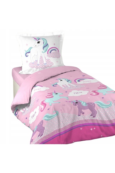 Douceur D'INTERIEUR Lenjerie de pat pentru copii UNICORNS 140x200 BUMBAC 100%