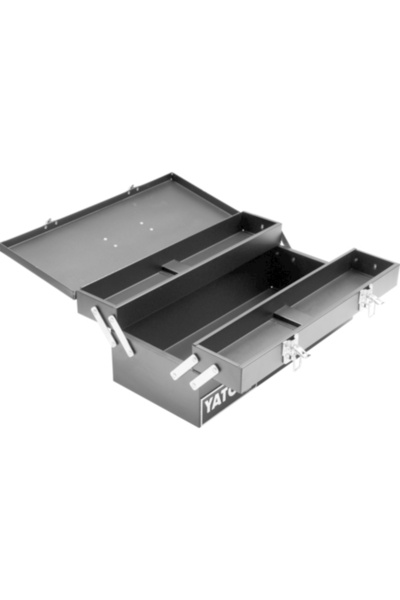 yato Cutie de scule metalică cu 3 compartimente, din oțel vopsit, 460x200x180 mm