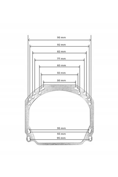 NO BRAND Ramă adaptor universală Hella 3R Auto Gamma G5 Set 2 bucăți