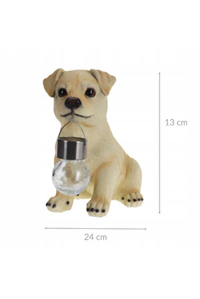 Home Styling Collection Figurină câine Labrador cu lampă solară 22 x 24 x 13 ...