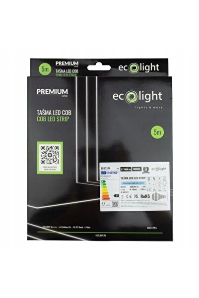 ecolight Bandă LED COB Solidă Digitală cu Efect Curgător 24V 360lm/m 13W/m Lu...