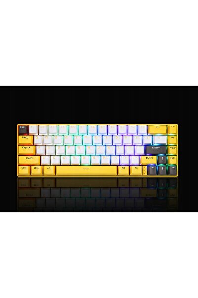 NO BRAND TASTATURĂ MECANICĂ BK67 65% Bluetooth 5.0 RGB Red Switch Red