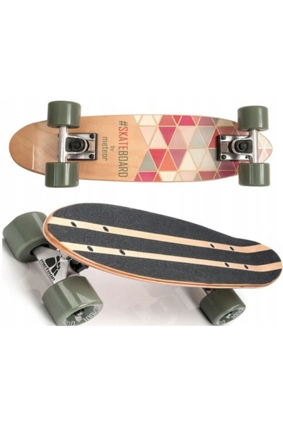 Meteor SKATEBOARD PENTRU COPII MINI SKATEBOARD DIN LEMN 57x15cm ABEC-7 până l...