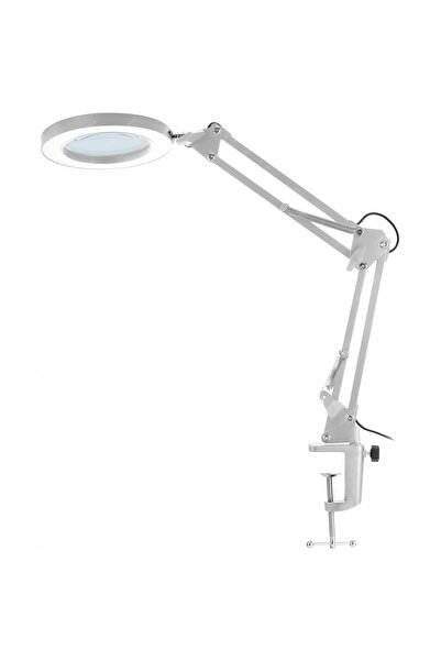 NO BRAND Lampă LED cu suport pentru lupă de masă 105mm 3x mărire inelară albă...