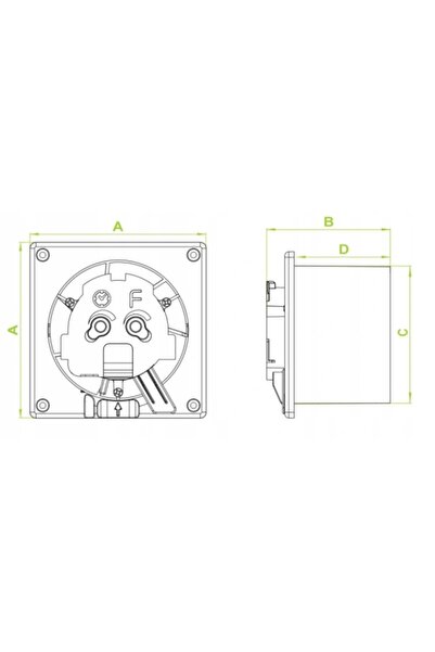 airRoxy Ventilator silențios de baie 100, montat pe tavan și perete, 93 m3, s...