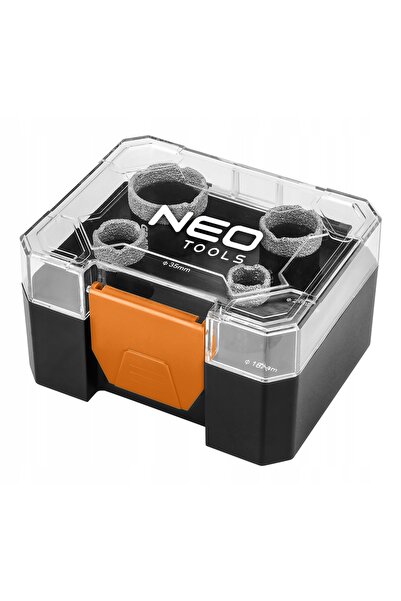 NEO Tools SET DE 4 EL. Burghie diamantate 18, 22, 27, 35mm Valiză 55-318