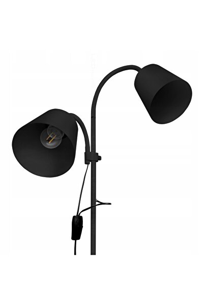 NO BRAND Lampadar reglabil negru de 170cm pentru 2x LED E27 + Întrerupător