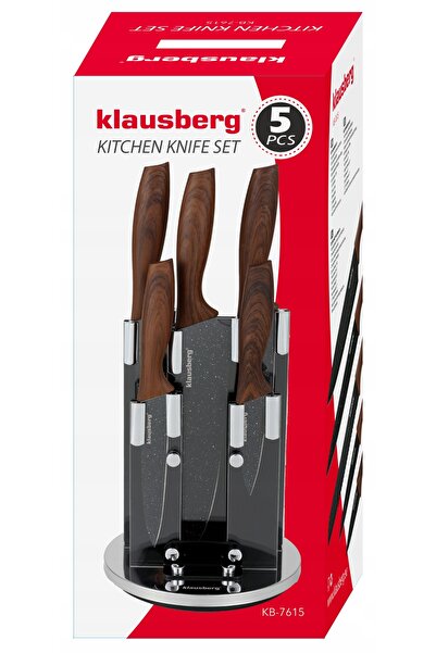 Klausberg Cuțite de bucătărie 6 el. SET DE CUȚITE DE BUCĂTĂRIE + BLOC DE CUȚITE