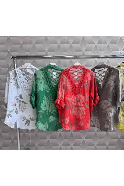 MAXORA SHOP Ленена риза Натале - Зелена