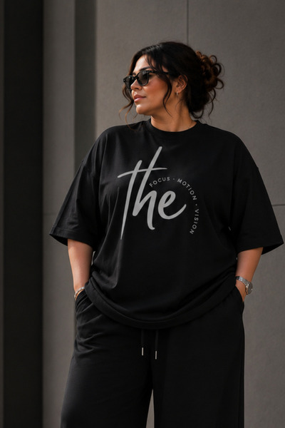 Rubonia Women's Plus Size Oversize Printed 2-Piece Tracksuit Set Wide Leg Crew Neck Casual Comfortable Fit Black Burgundy XL 2XL 3XL 4XL 5XL 6XL 7XL 8XL
