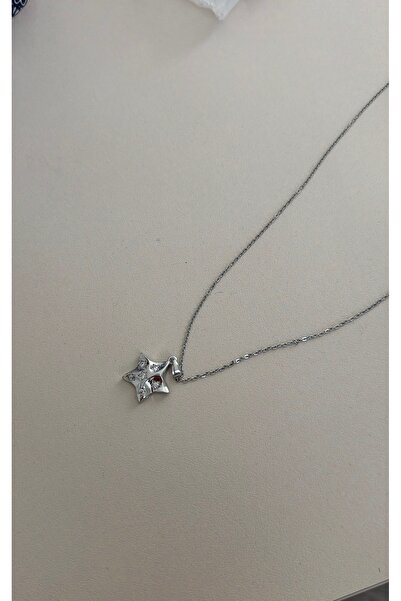 Lavian Accessories Çelik Zirkon Taşlı Yıldız Kolye