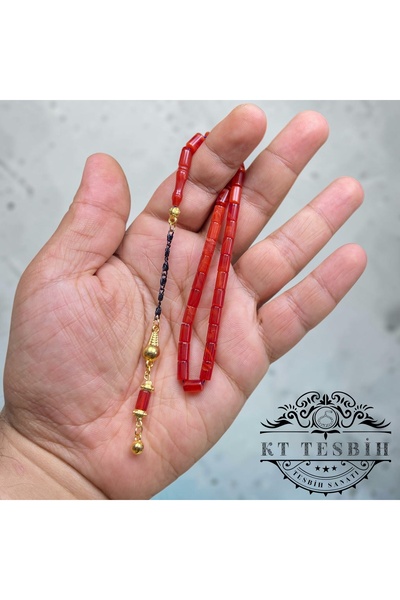 Kttesbihaksesuar 5x8 mm BİLEK BOY KESME ATEŞ KEHRİBAR TESBİH ÖZEL TASARIM PRE...