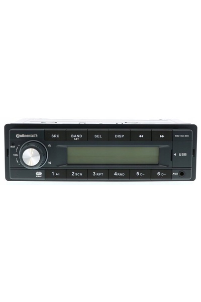 Continental TR311U-WH radio auto 1DIN - AUX MP3 USB 4 x 41W RETRO